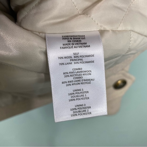 Veronica Beard Shirin Dickey Coat Oatmeal Neutral Wool Blend Sz‎ S Cream - Picture 4 of 8